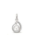 Hängsmycke Silver Zirkoniumoxid rodiumpläterad Sötvattensodlad pärla, 6 mm