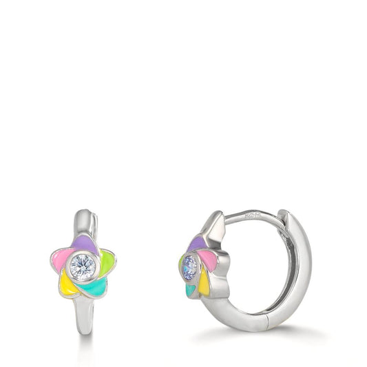 Hopfällbara örhängen Silver [Zirkonia] 2 stenar