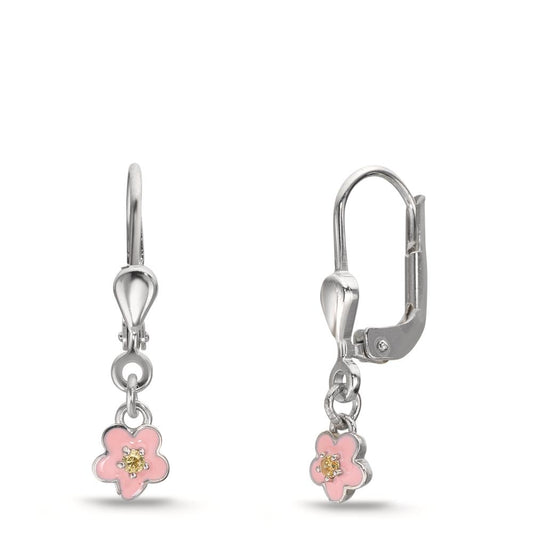 Örhängen Silver [Zirkonia] [gelb], 2 stenar