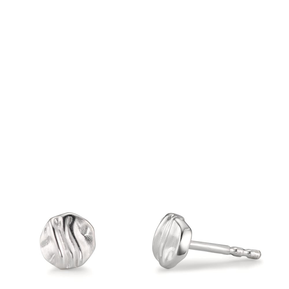 Örhängen med knoppar Silver Ø6 mm