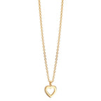Collier 375/9 K gult guld Hjärta 38-42 cm