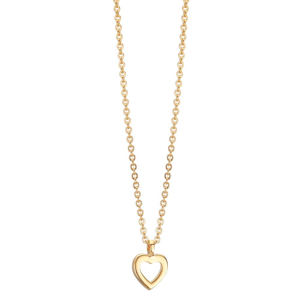 Collier 375/9 K gult guld Hjärta 38-42 cm
