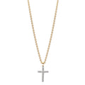 Collier 375/9 K gult guld Zirkoniumoxid 16 stenar Korsa 38-42 cm