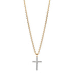 Collier 375/9 K gult guld Zirkoniumoxid 16 stenar Korsa 38-42 cm