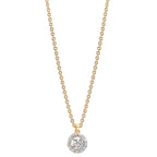 Collier 375/9 K gult guld Zirkoniumoxid 38-42 cm