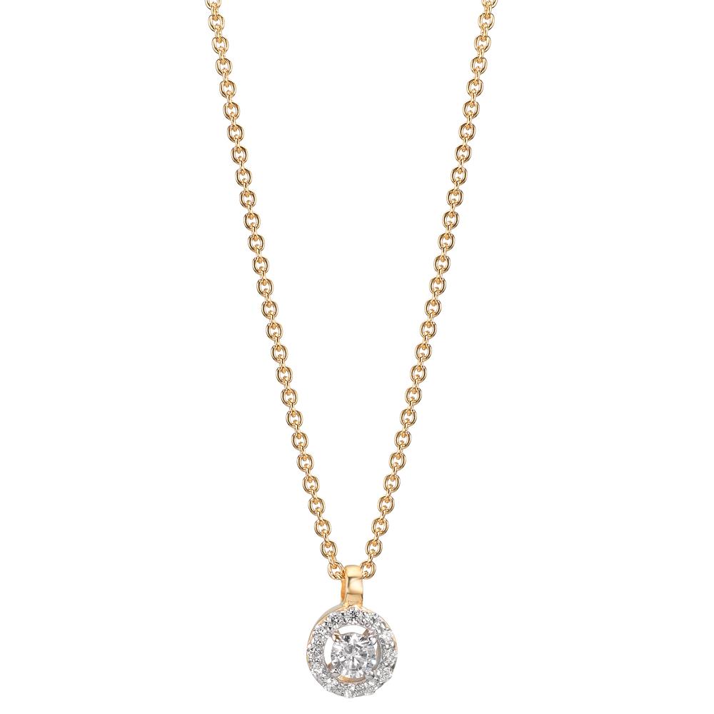 Collier 375/9 K gult guld Zirkoniumoxid 38-42 cm