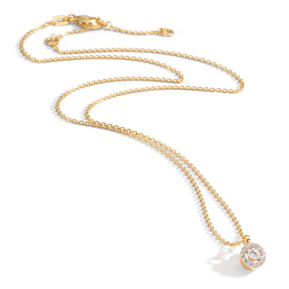 Collier 375/9 K gult guld Zirkoniumoxid 38-42 cm