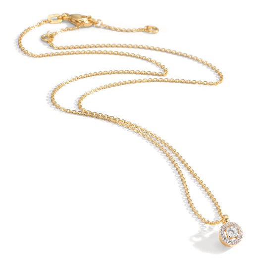 Collier 375/9 K gult guld Zirkoniumoxid 38-42 cm