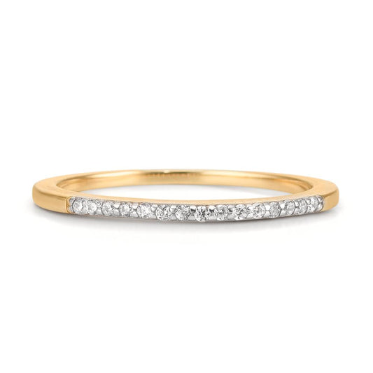 Minnesring 375/9 K gult guld Zirkoniumoxid 15 stenar