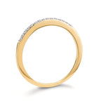 Minnesring 375/9 K gult guld Zirkoniumoxid 15 stenar