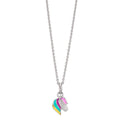 Halsband med hänge Silver Zirkoniumoxid rodiumpläterad Häst 36-38 cm