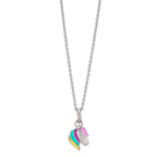 Halsband med hänge Silver Zirkoniumoxid rodiumpläterad Häst 36-38 cm