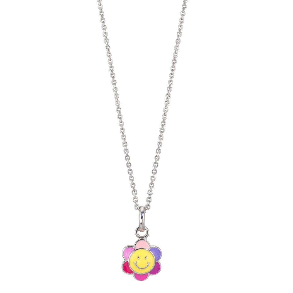 Halsband med hänge Silver rodiumpläterad 36 cm