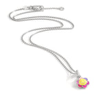 Halsband med hänge Silver rodiumpläterad 36 cm