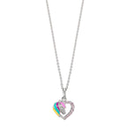 Halsband med hänge Silver Zirkoniumoxid rosa rodiumpläterad Häst 36-38 cm