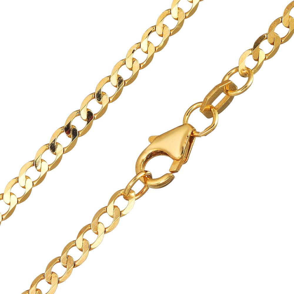 Collier 375/9 K gult guld 45 cm