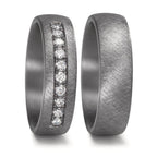 Partnerring 999 Tantal Diamant odlad i labb 0.25 ct, 10 stenar, tw-vsi