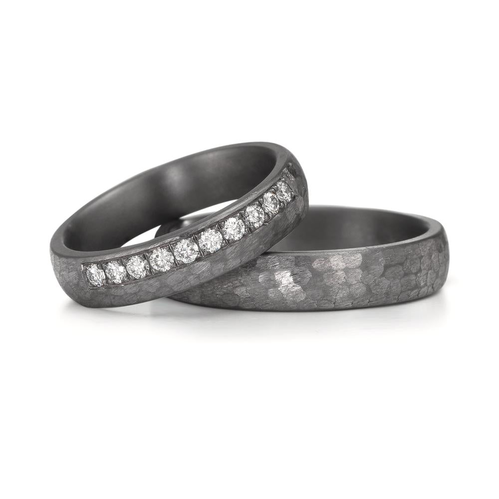 Partnerring 999 Tantal Diamant odlad i labb 0.25 ct, 10 stenar, tw-vsi