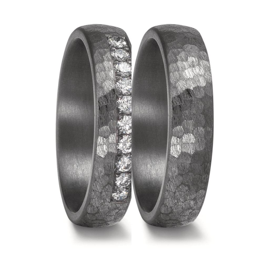 Partnerring 999 Tantal Diamant odlad i labb 0.25 ct, 10 stenar, tw-vsi