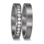 Partnerring 999 Tantal Diamant odlad i labb 0.25 ct, 10 stenar, tw-vsi