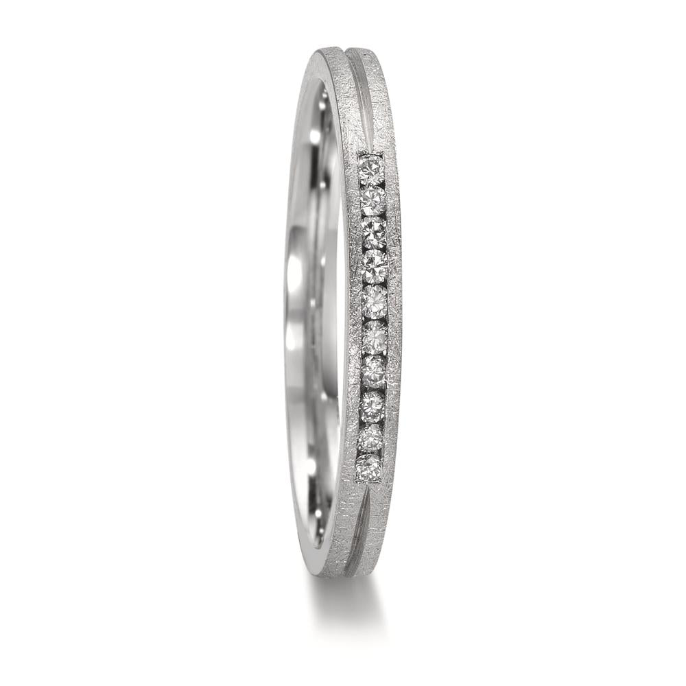 Partnerring 950 platina diamant 0.075 ct, 10 stenar, w-si