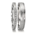 Partnerring 950 platina diamant 0.075 ct, 10 stenar, w-si