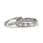 Partnerring 950 platina diamant 0.075 ct, 10 stenar, w-si