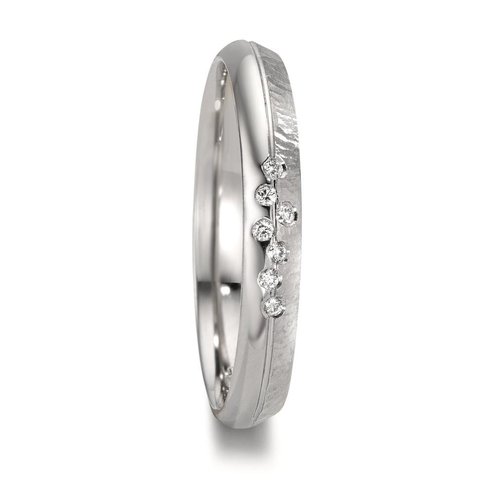 Partnerring 950 platina diamant 0.035 ct, 7 stenar, w-si