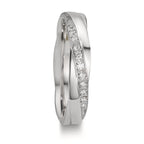 Partnerring 750/18 K vitguld diamant 0.097 ct, 11 stenar, w-si