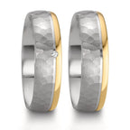 Partnerring Silver, 585/14 K roséguld tvåfärgad