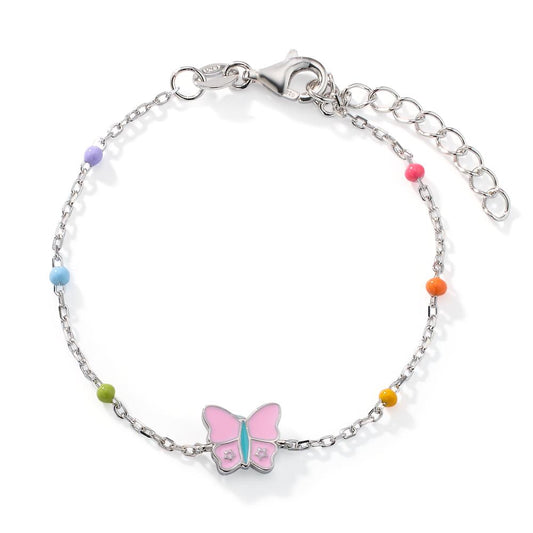 Armband Silver rodiumpläterad fjäril 16-19 cm