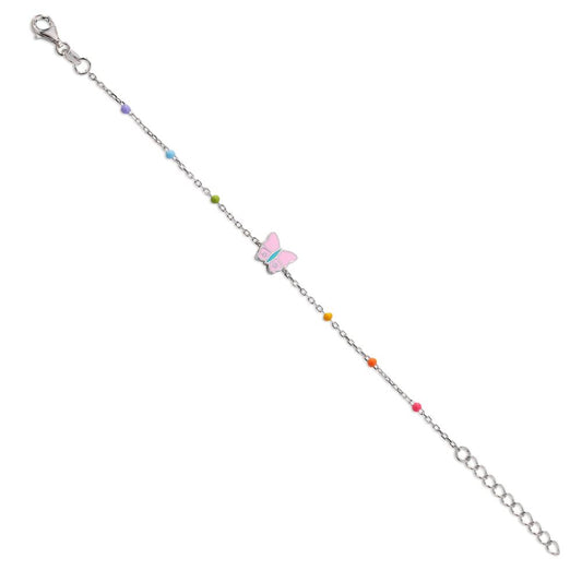 Armband Silver rodiumpläterad fjäril 16-19 cm