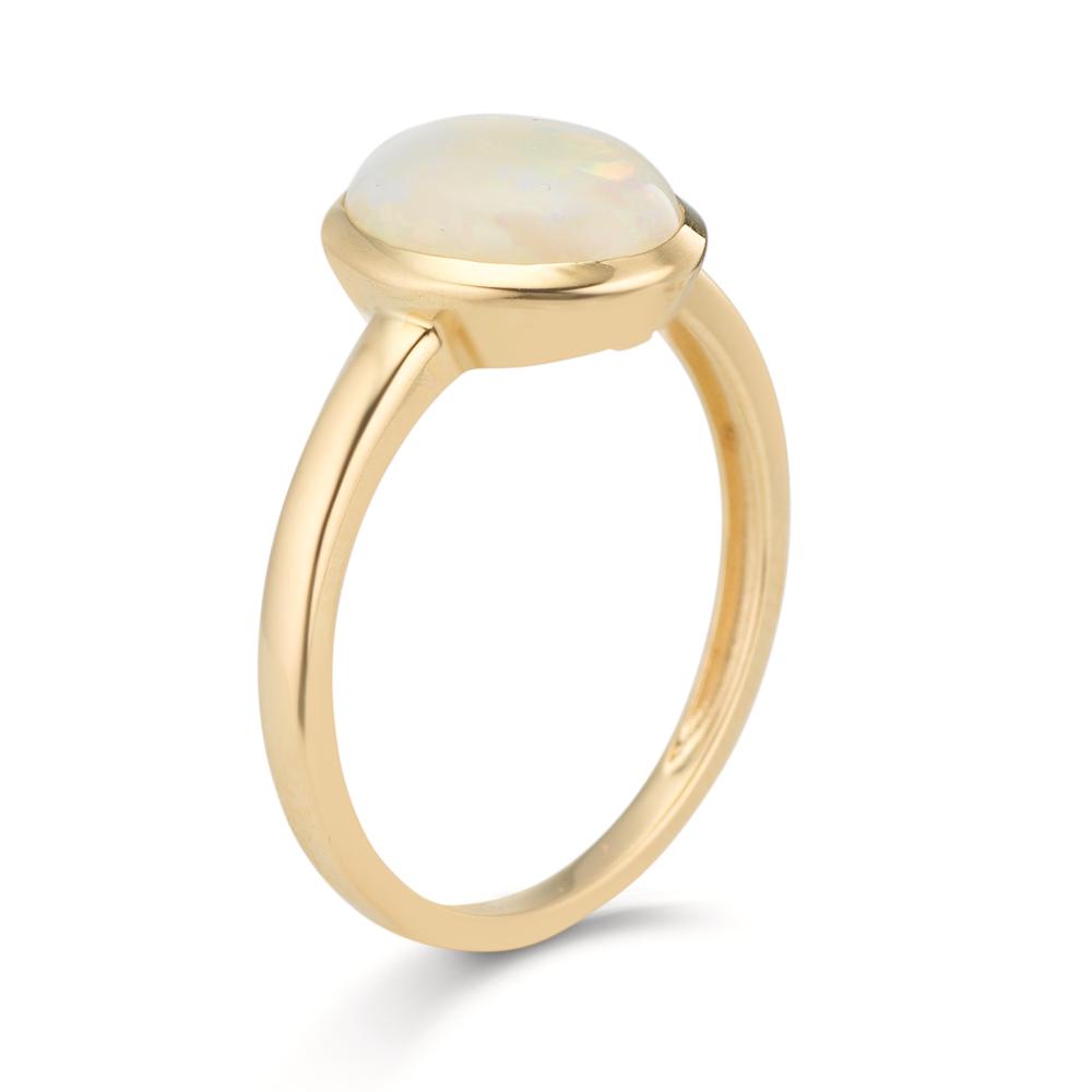 Finger ring 375/9 K gult guld opal