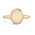 Finger ring 375/9 K gult guld opal
