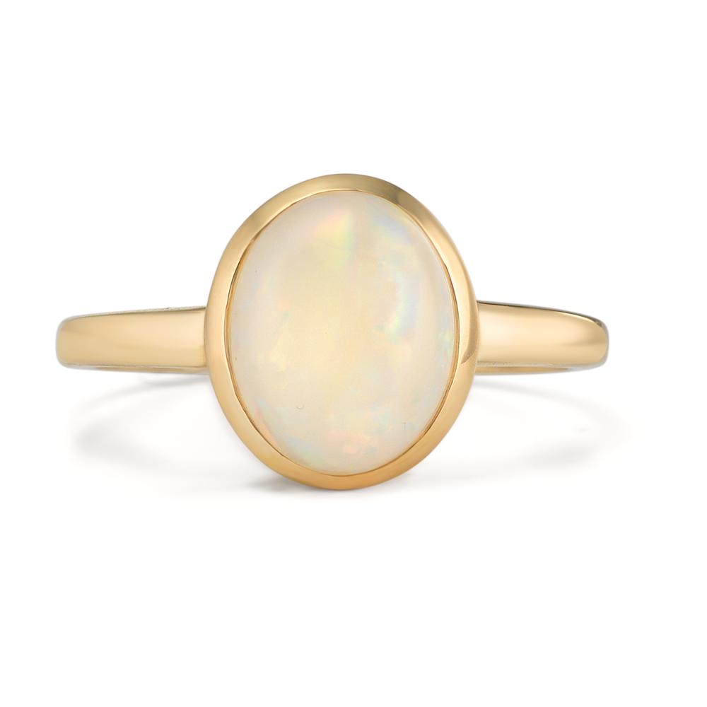 Finger ring 375/9 K gult guld opal