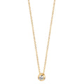 Collier 750/18 K gult guld diamant 0.05 ct, w-si 42-45 cm