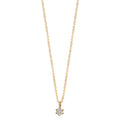Collier 750/18 K gult guld diamant 0.05 ct, w-si 42-45 cm
