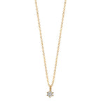 Collier 750/18 K gult guld diamant 0.05 ct, w-si 42-45 cm