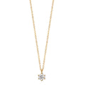Collier 750/18 K gult guld diamant 0.10 ct, w-si 42-45 cm