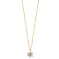 Collier 750/18 K gult guld diamant 0.25 ct, w-si 42-45 cm