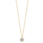 Collier 750/18 K gult guld diamant 0.25 ct, w-si 42-45 cm