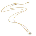 Collier 750/18 K gult guld diamant 0.25 ct, w-si 42-45 cm
