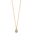 Collier 750/18 K gult guld diamant 0.04 ct, 9 stenar, w-si 42-45 cm