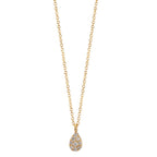 Collier 750/18 K gult guld diamant 0.04 ct, 9 stenar, w-si 42-45 cm