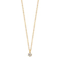 Collier 750/18 K gult guld diamant 0.03 ct, w-si 42-45 cm