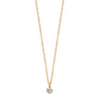 Collier 750/18 K gult guld diamant 0.03 ct, w-si 42-45 cm