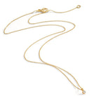 Collier 750/18 K gult guld diamant 0.03 ct, w-si 42-45 cm