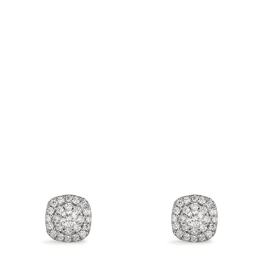 Örhängen med knoppar 750/18 K vitguld diamant 0.18 ct, w-si Ø5 mm