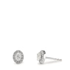 Örhängen med knoppar 750/18 K vitguld diamant 0.58 ct, w-si