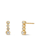 Örhängen 750/18 K gult guld diamant 0.27 ct, 8 stenar, w-si